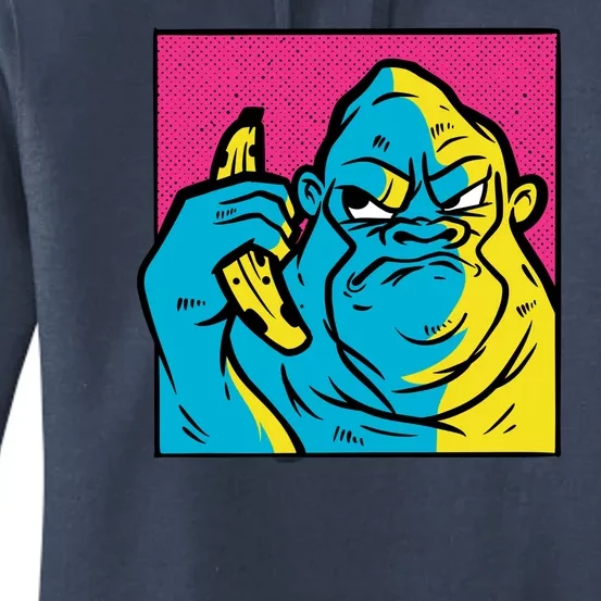 Angry Gorilla Banana Women's Pullover Hoodie