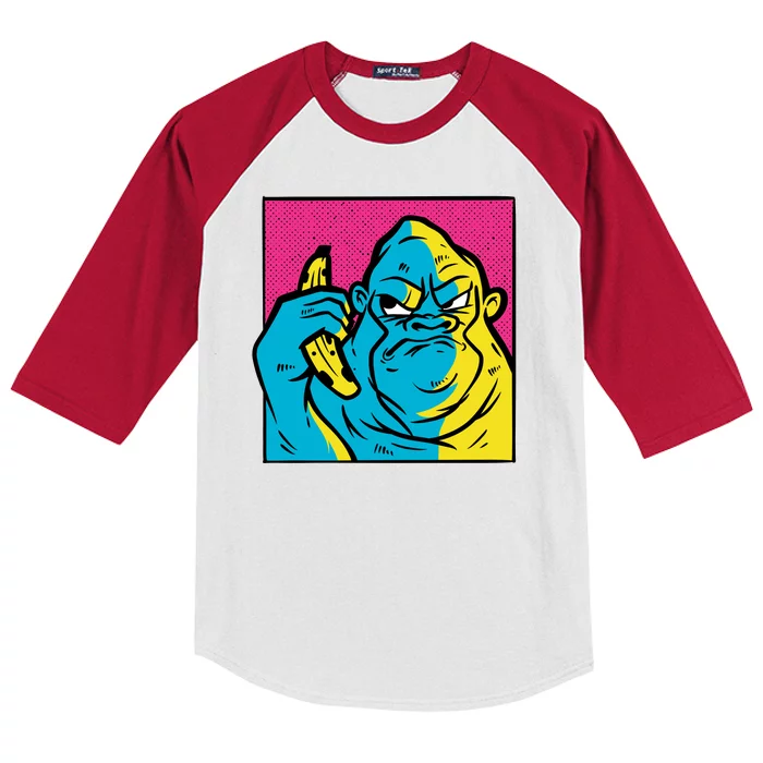 Angry Gorilla Banana Kids Colorblock Raglan Jersey