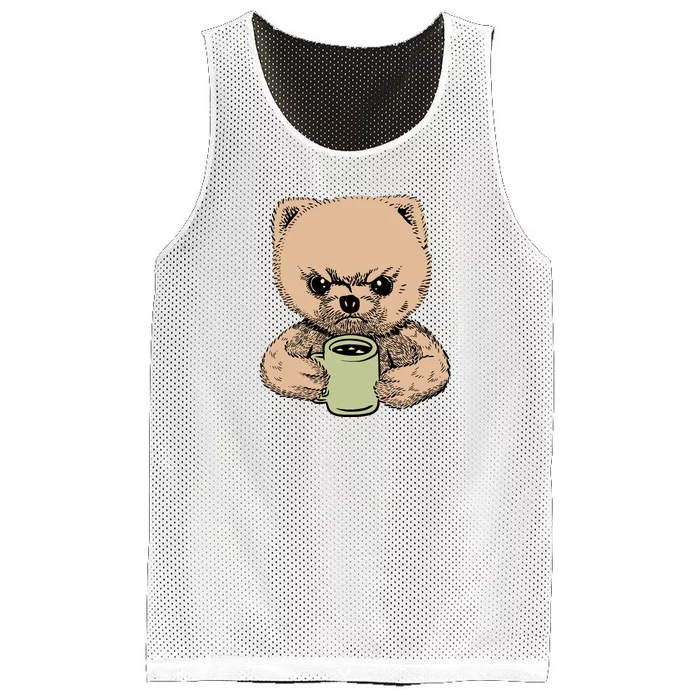 Angry Pomeranian Mesh Reversible Basketball Jersey Tank