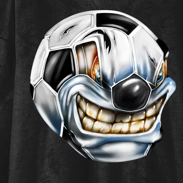 Angry Soccer Ball Hooded Wearable Blanket