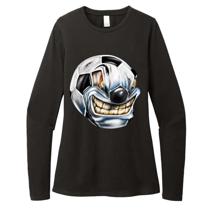 Angry Soccer Ball Womens CVC Long Sleeve Shirt