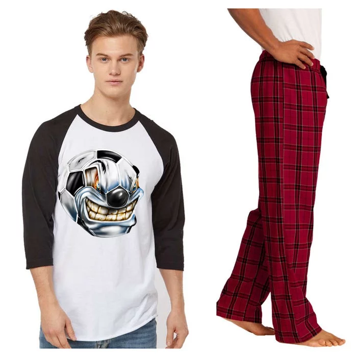 Angry Soccer Ball Raglan Sleeve Pajama Set