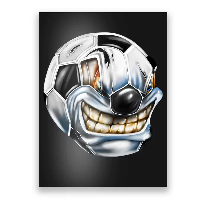 Angry Soccer Ball Poster