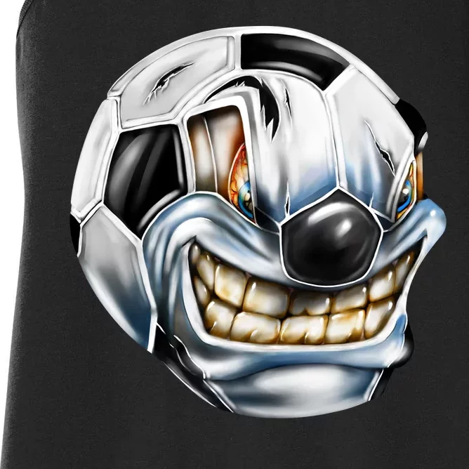 Angry Soccer Ball Women's Racerback Tank