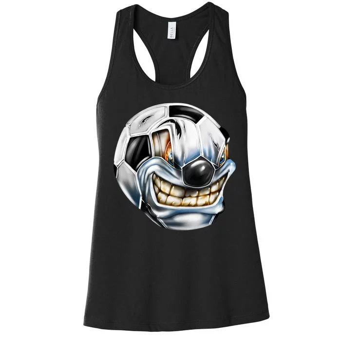 Angry Soccer Ball Women's Racerback Tank