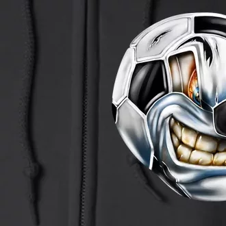 Angry Soccer Ball Full Zip Hoodie