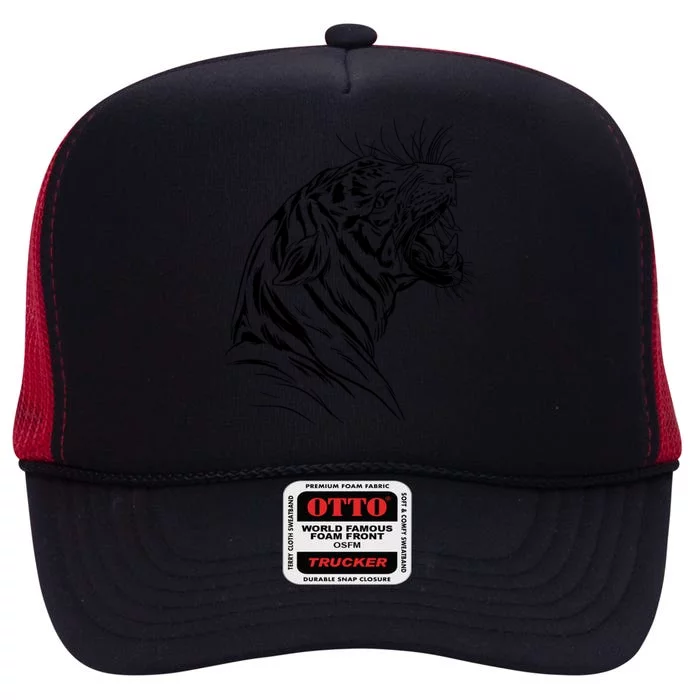 Angry Tiger High Crown Mesh Trucker Hat