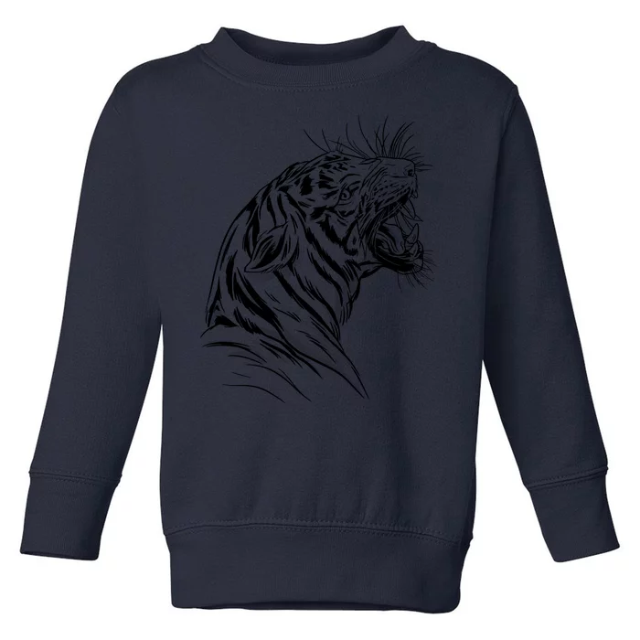 Angry Tiger Toddler Sweatshirt