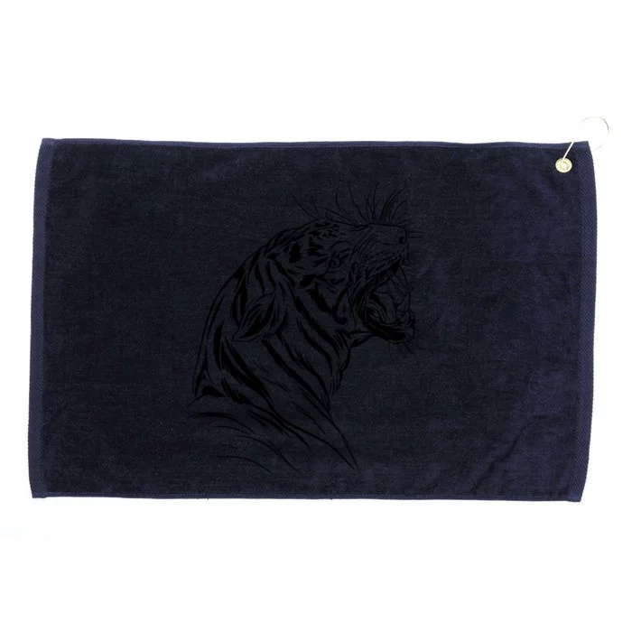 Angry Tiger Grommeted Golf Towel