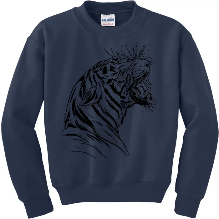 Angry Tiger Kids Sweatshirt