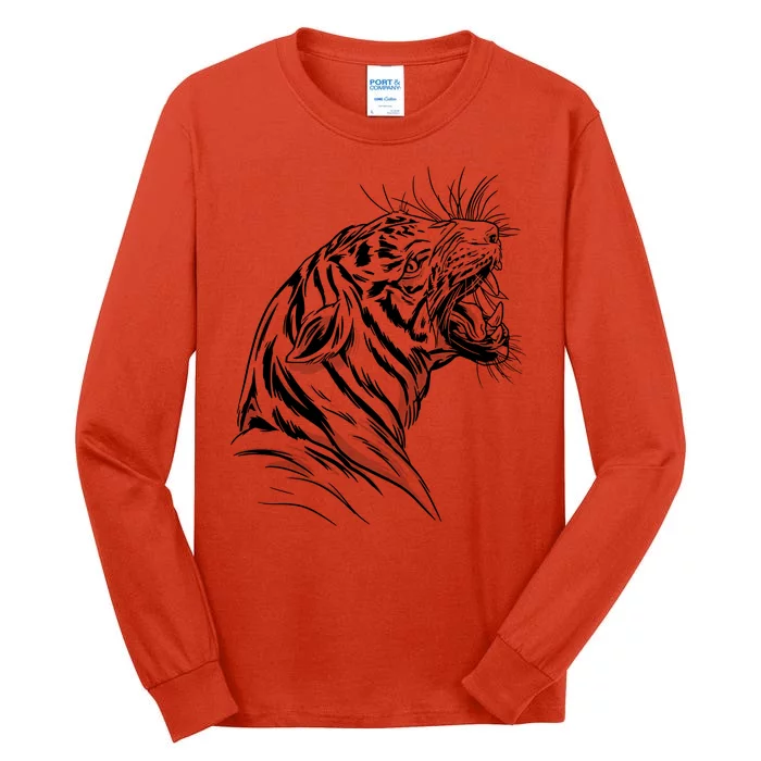 Angry Tiger Tall Long Sleeve T-Shirt