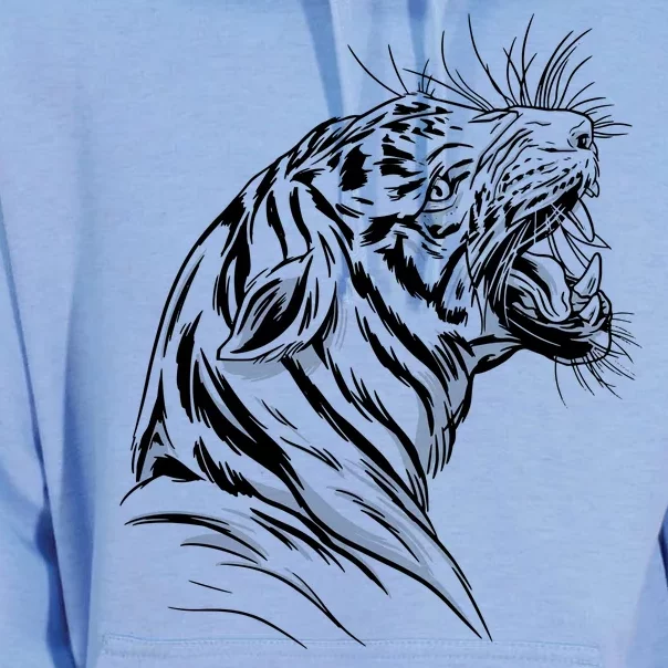 Angry Tiger Unisex Surf Hoodie