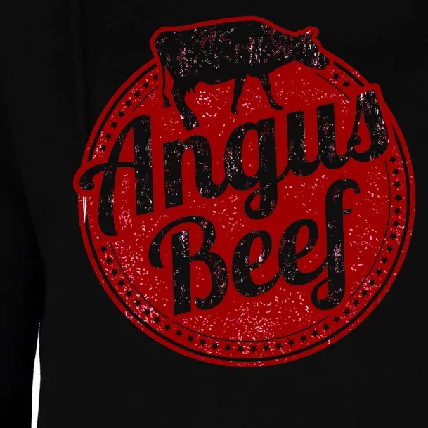 Angus Beef Womens Funnel Neck Pullover Hood