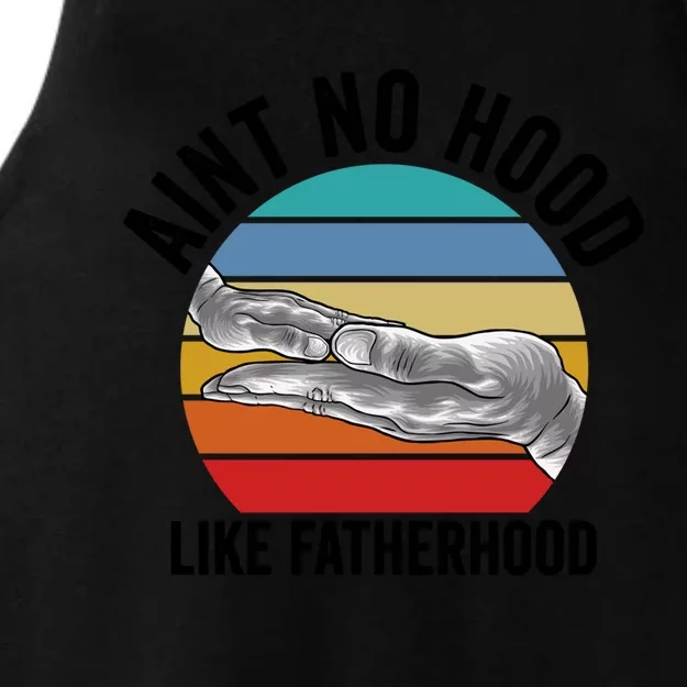 Ain't No Hood Like Fatherhood Dad Cute Gift Ladies Tri-Blend Wicking Tank