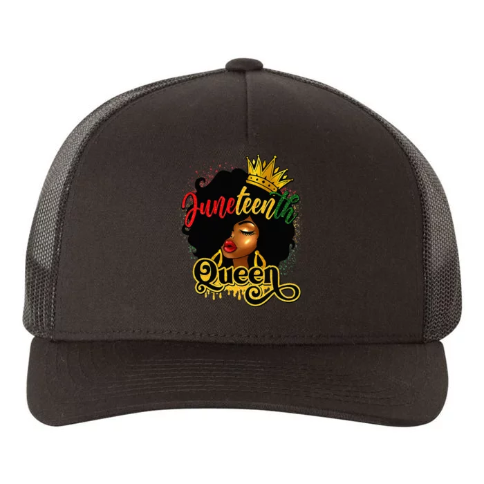 Afro Natural Hair Juneteenth Queen African American Yupoong Adult 5-Panel Trucker Hat