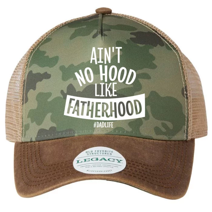 Ain't No Hood Like Fatherhood Father Dad Quote Design Great Gift Legacy Tie Dye Trucker Hat