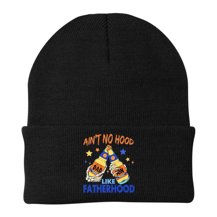 Aint No Hood Like Fatherhood Knit Cap Winter Beanie