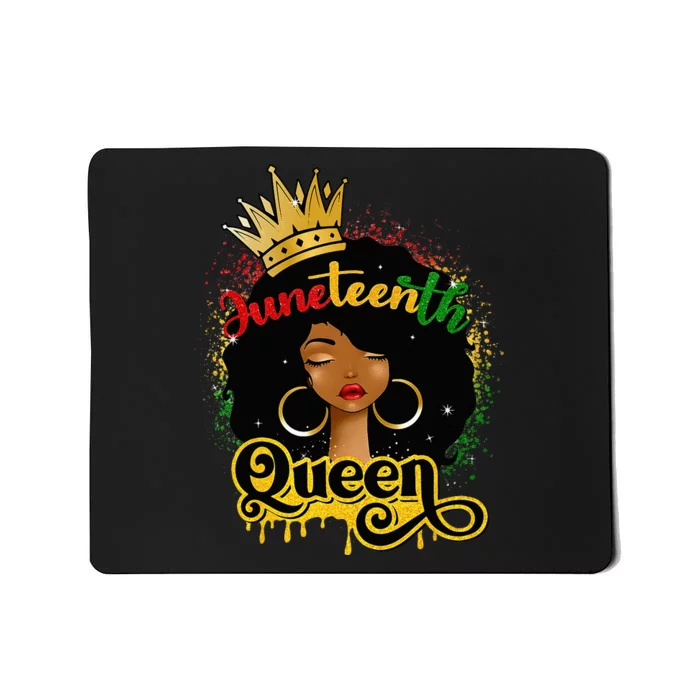 Afro Natural Hair Juneteenth Queen African American Wo Mousepad