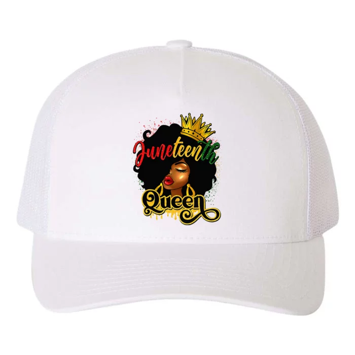 Afro Natural Hair Juneteenth Queen African American Yupoong Adult 5-Panel Trucker Hat