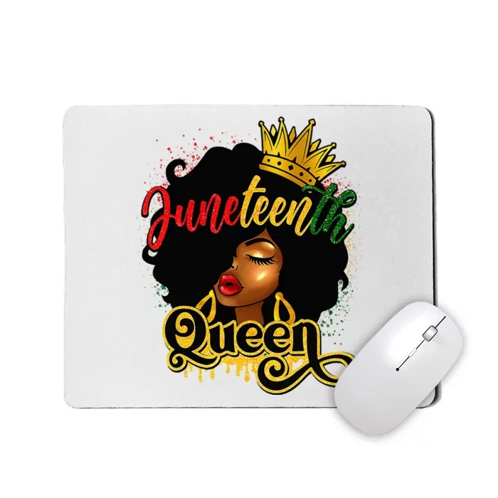 Afro Natural Hair Juneteenth Queen African American Mousepad