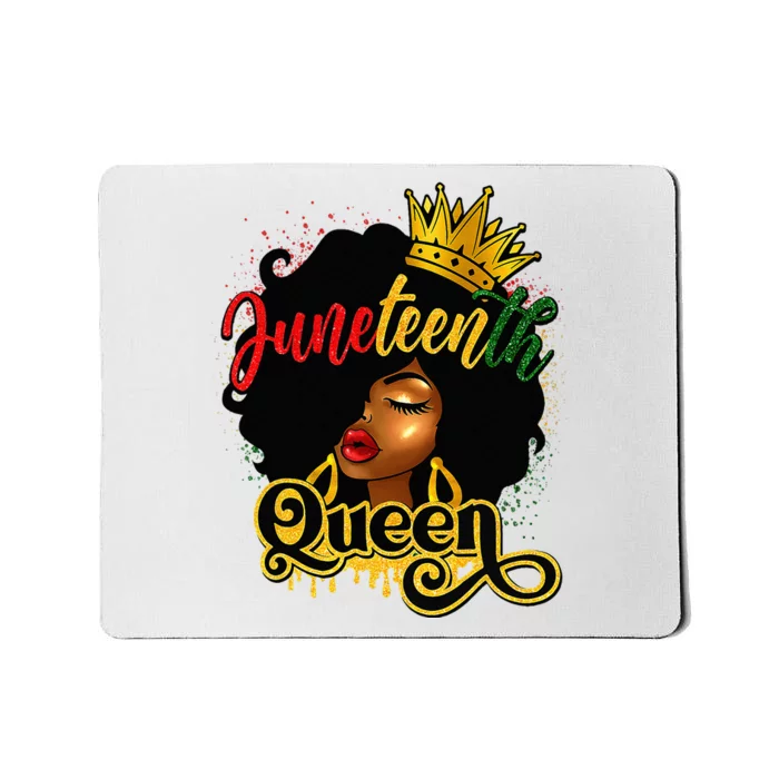 Afro Natural Hair Juneteenth Queen African American Mousepad