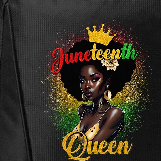 Afro Natural Hair Juneteenth Queen African American City Backpack