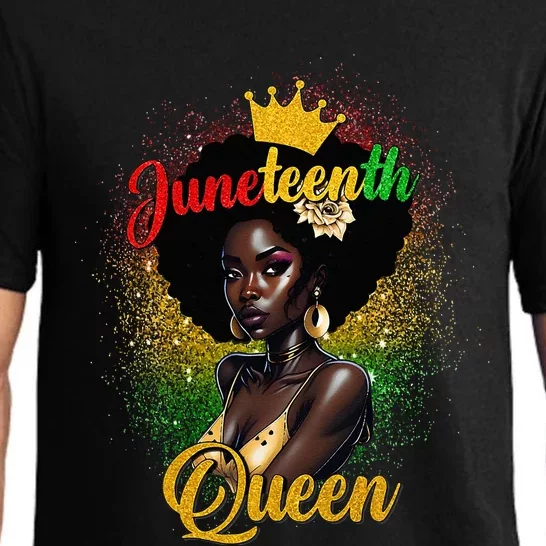 Afro Natural Hair Juneteenth Queen African American Pajama Set