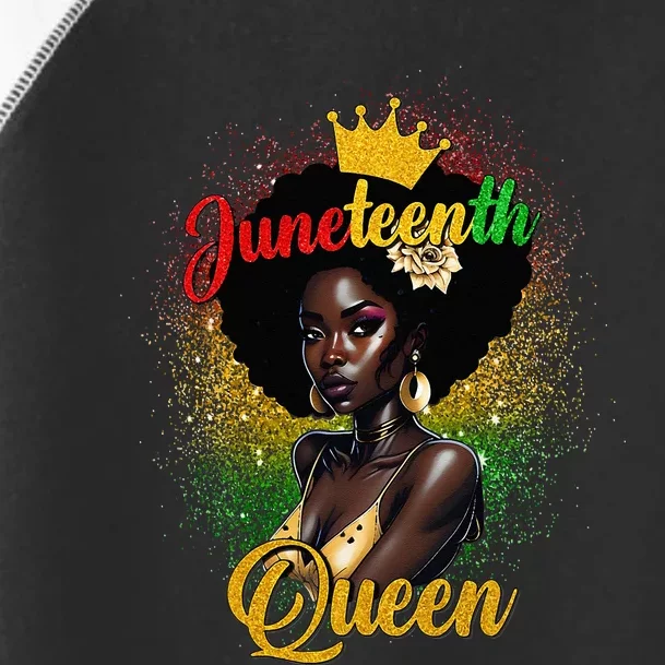 Afro Natural Hair Juneteenth Queen African American Toddler Fine Jersey T-Shirt