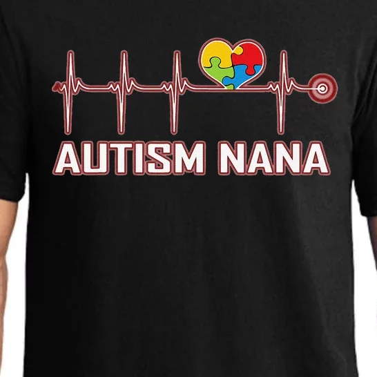 Autism Nana Heartbeat Pajama Set