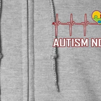 Autism Nonnie Heartbeat Full Zip Hoodie