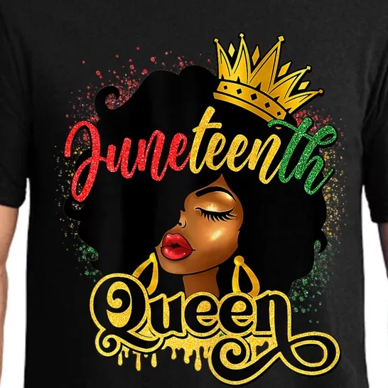 Afro Natural Hair Juneteenth Queen African American Pajama Set