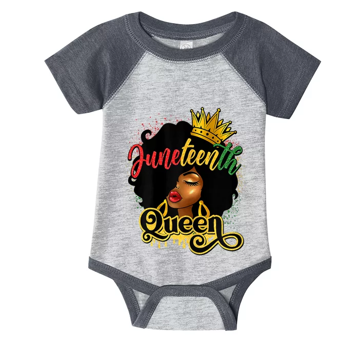 Afro Natural Hair Juneteenth Queen African American Infant Baby Jersey Bodysuit