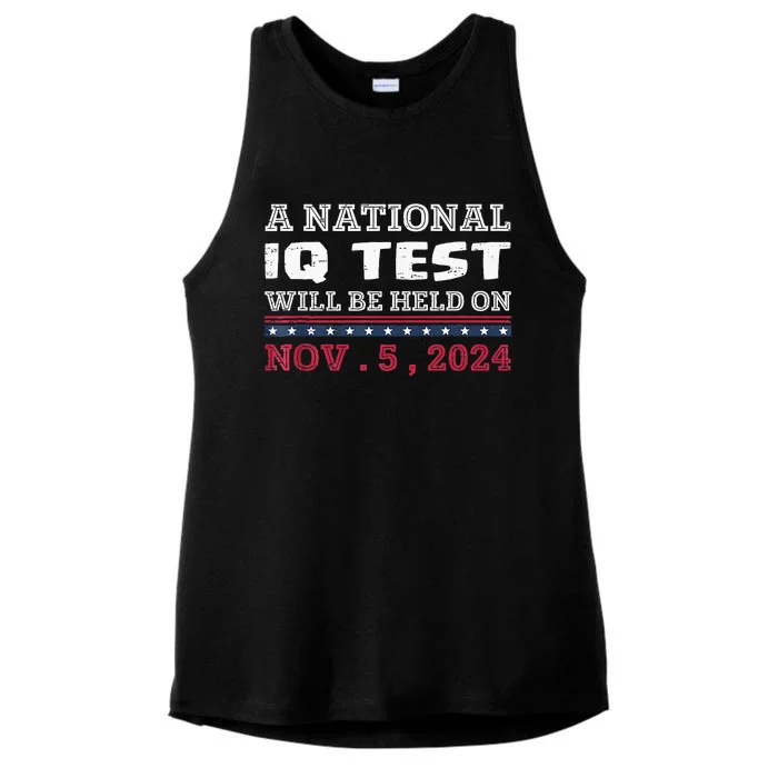 A National Iq Test Will Be Held On November 5 Election 2024 Ladies Tri-Blend Wicking Tank