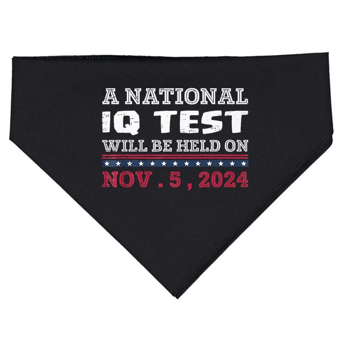 A National Iq Test Will Be Held On November 5 Election 2024 USA-Made Doggie Bandana