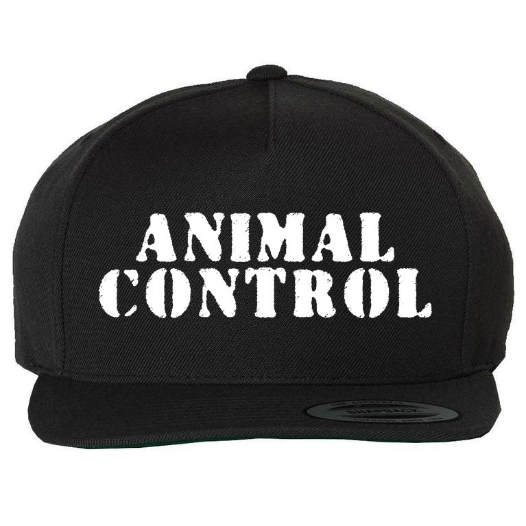 Animal Control Wool Snapback Cap