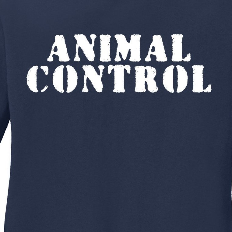 Animal Control Ladies Missy Fit Long Sleeve Shirt