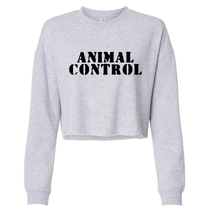 Animal Control Cropped Pullover Crew