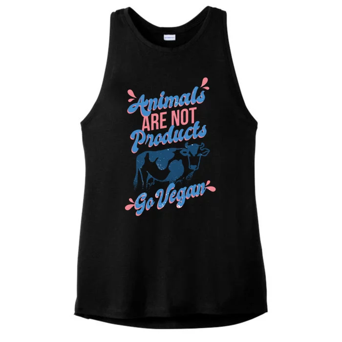 Animals Are Not Products Ladies Tri-Blend Wicking Tank