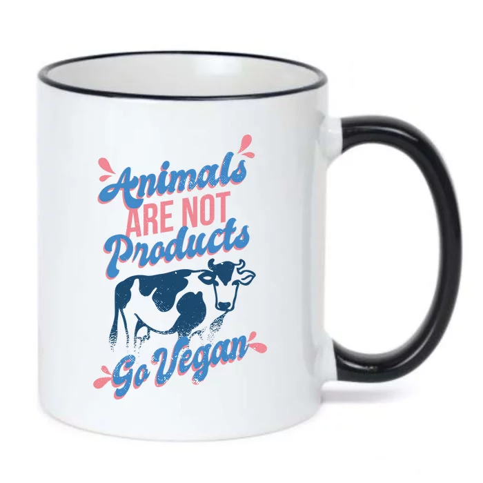 Animals Are Not Products Black Color Changing Mug