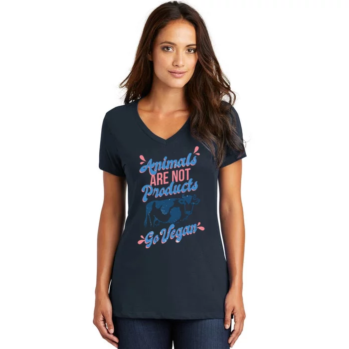 Animals Are Not Products Women's V-Neck T-Shirt