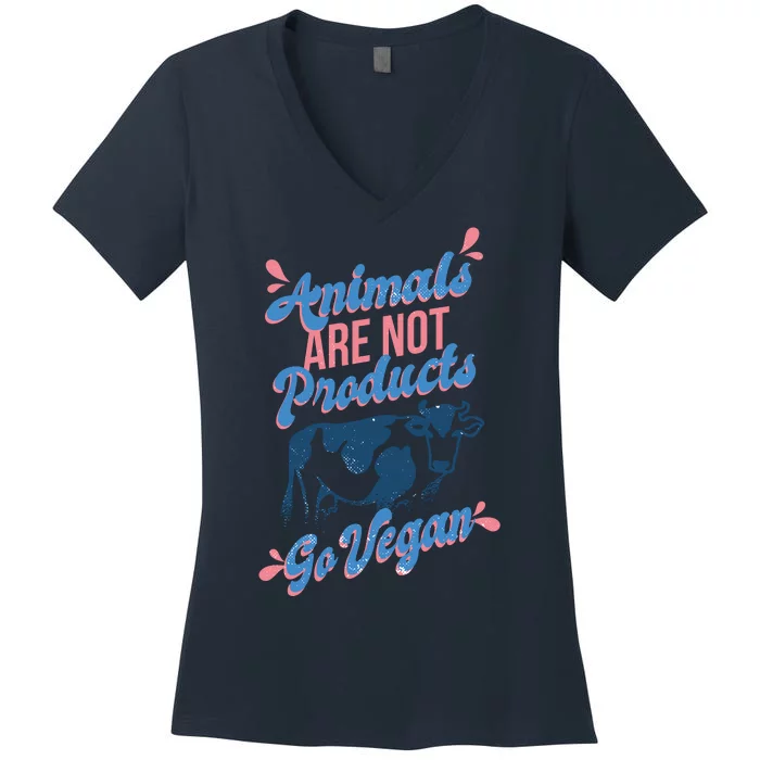 Animals Are Not Products Women's V-Neck T-Shirt