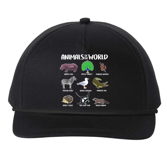 Animals Of The World Snapback Five-Panel Rope Hat