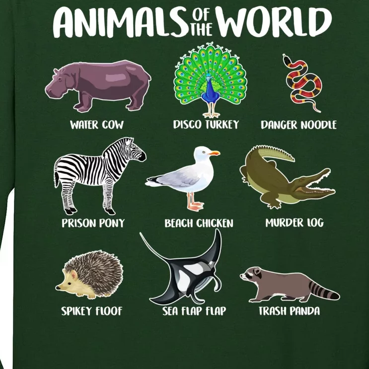 Animals Of The World Tall Long Sleeve T-Shirt