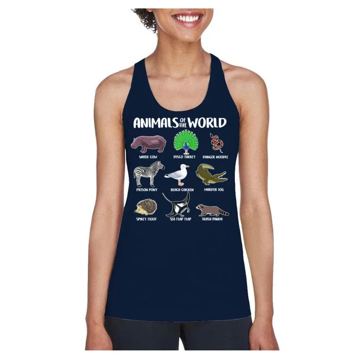 Animals Of The World Women's Racerback Tank