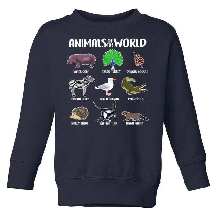 Animals Of The World Toddler Sweatshirt