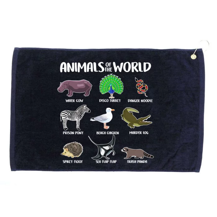 Animals Of The World Grommeted Golf Towel