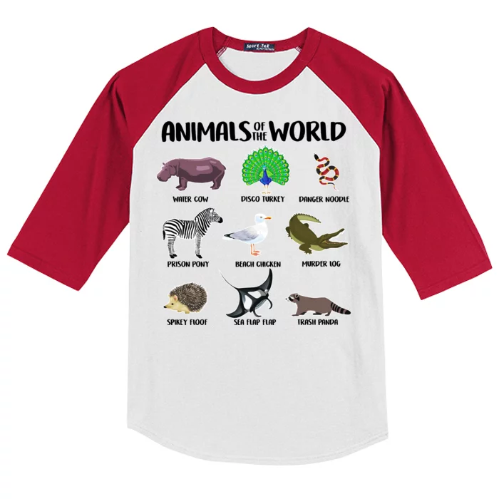 Animals Of The World Kids Colorblock Raglan Jersey