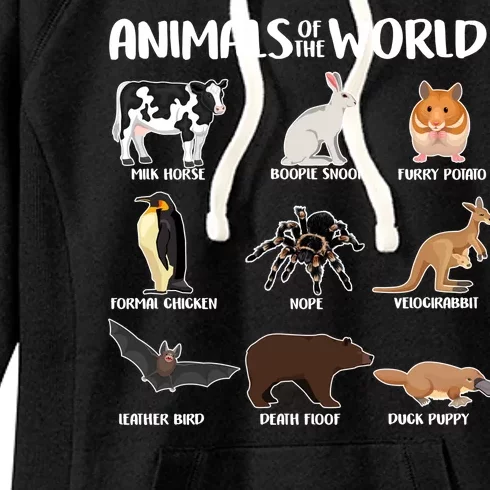 Animals Of The World Funny Names Women's Fleece Hoodie