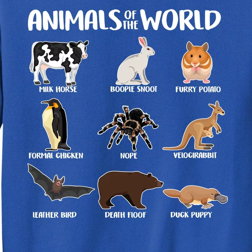 Animals Of The World Funny Names Sweatshirt