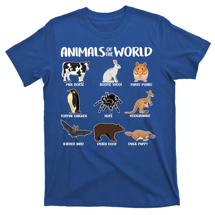 Animals Of The World Funny Names T-Shirt | TeeShirtPalace